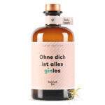 Flaschenpost Gin "Ohne dich ist alles Ginlos" 41% Vol. 0,5l