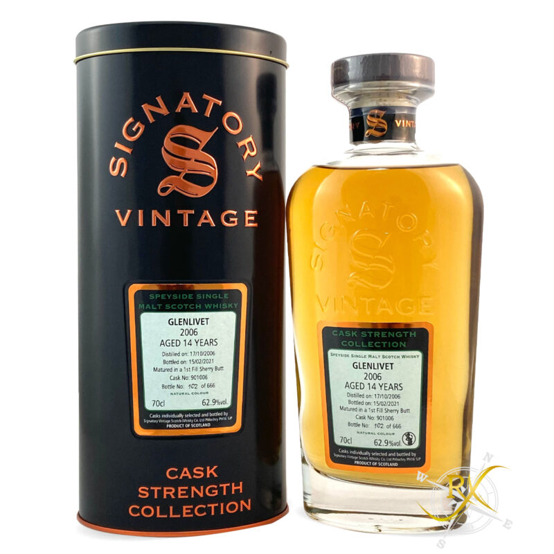 Signatory Vintage Glenlivet 14y Whisky 62,2% 0,7l + GB