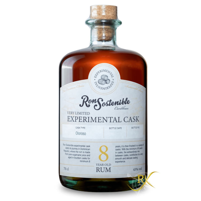 Ron Sostenible 8y Experimental Cask Oloroso finish 43% Vol. 0,7l